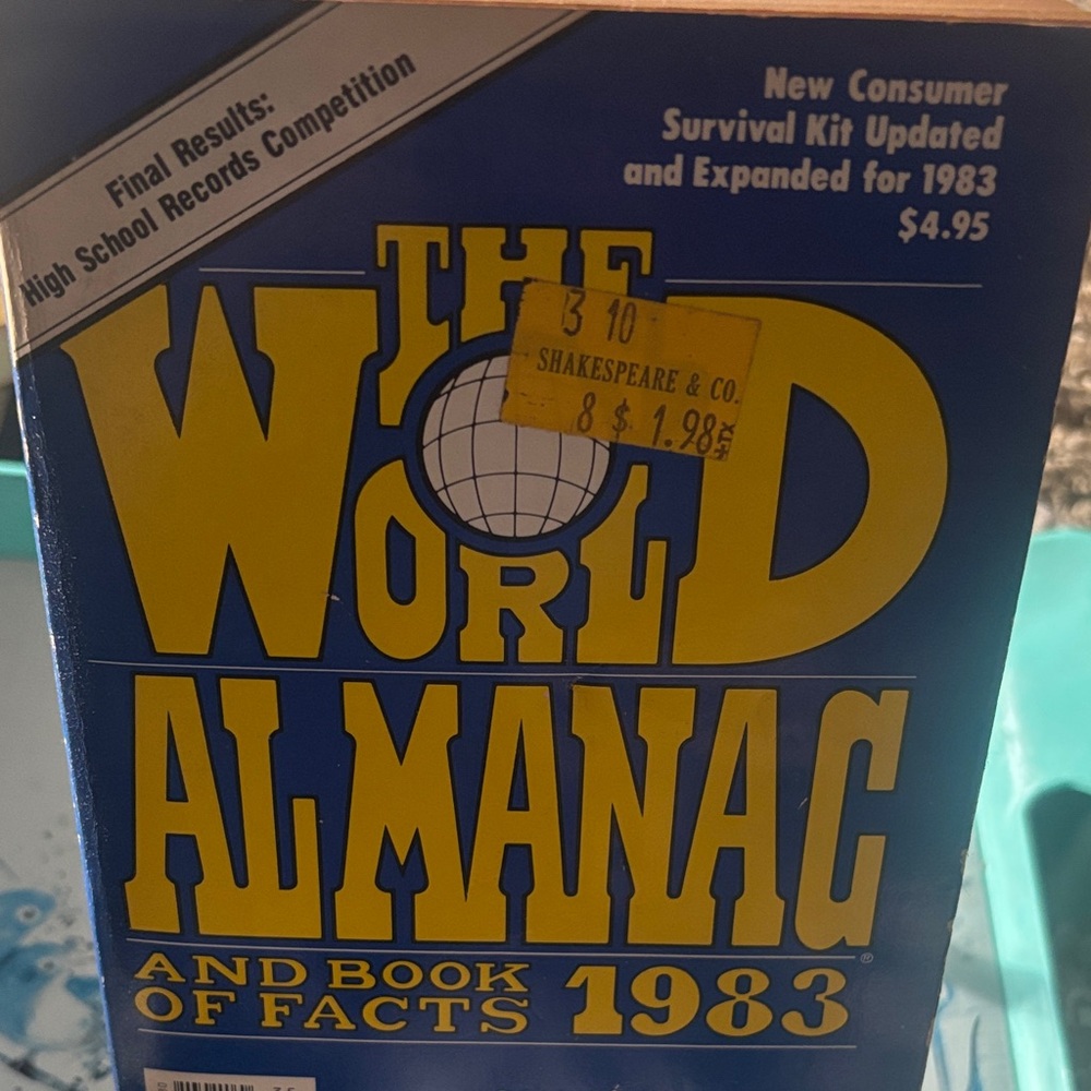 The World Almanac and Book of Facts 1983 - Blue and Yellow